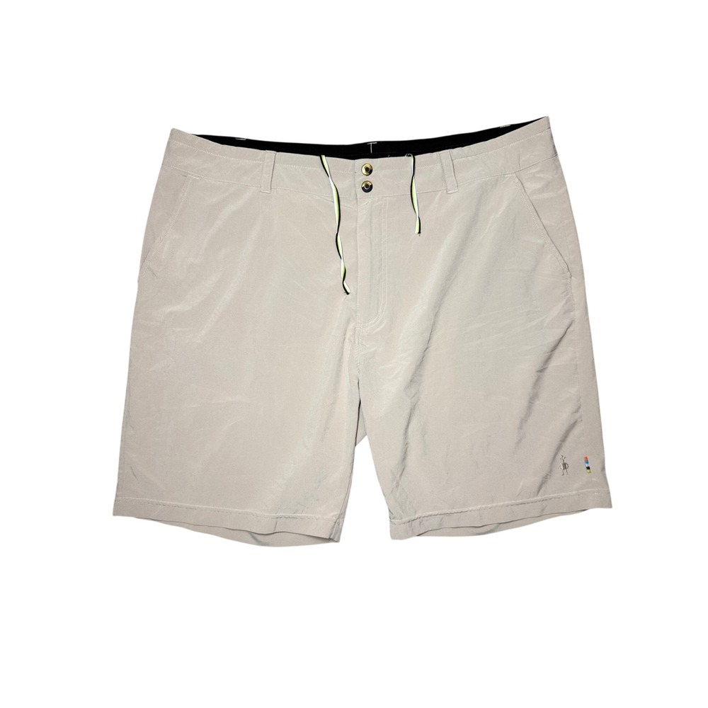Smartwool Merino Sport Shorts Mens XXL Tan Beige Hiking Activewear Preowned